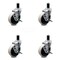 Service Caster 4 Inch Thermoplastic Wheel 1-3/8 Inch Expanding Stem Caster with Brakes, 4PK SCC-EX05S410-TPRS-SLB-138-4 - alternate 2